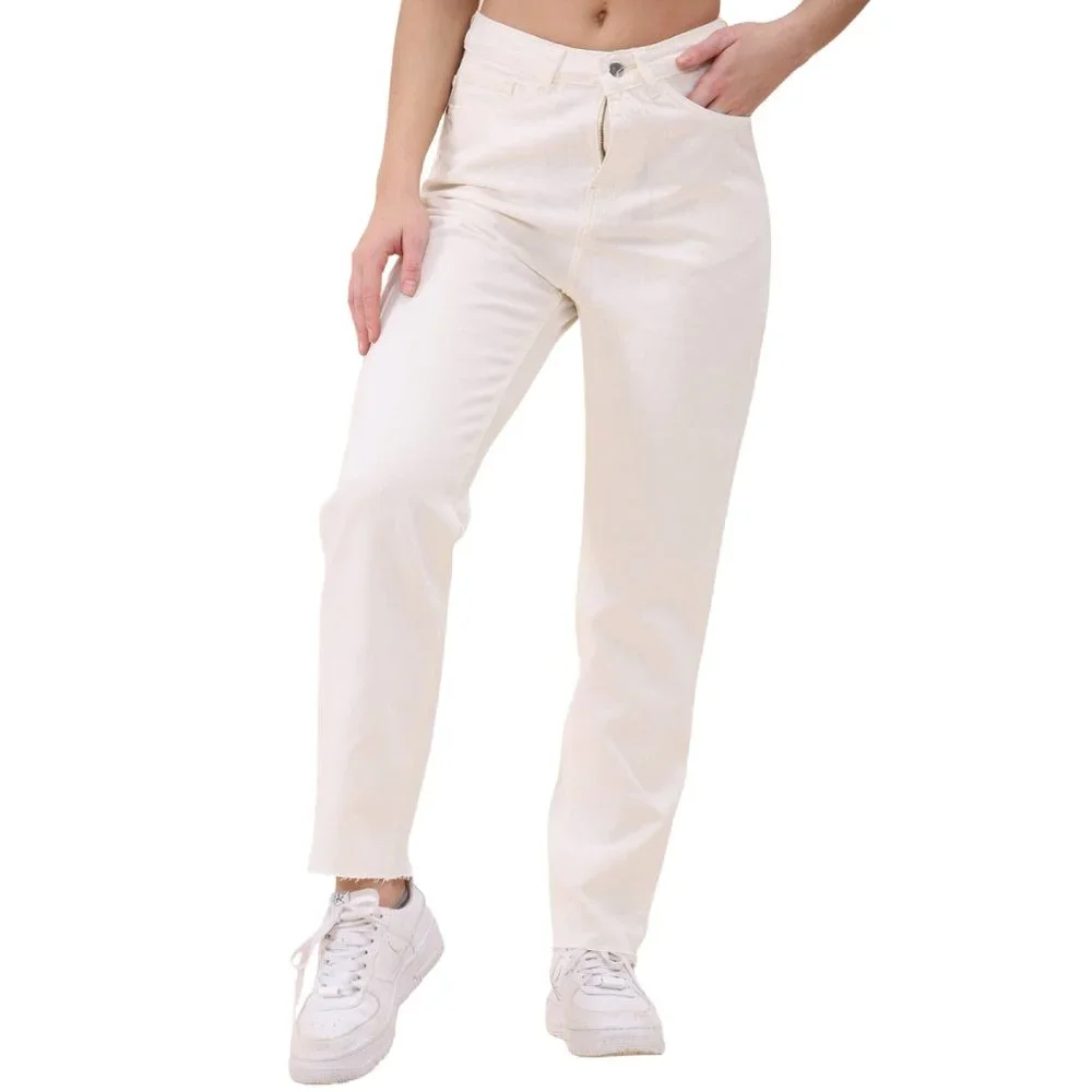 NWT Raw Hem Off White Jeans - Picture 4 of 6